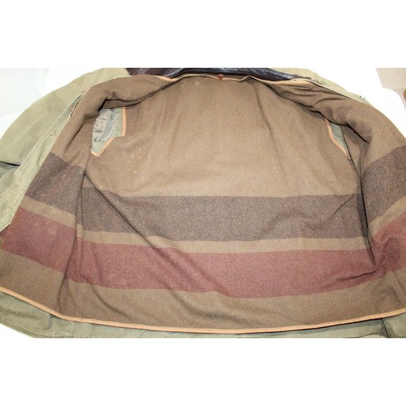 J Crew Mens Small Flannel Lined Barn Coat Corduroy Collar Chore Field Jacket - Picture 4 of 9